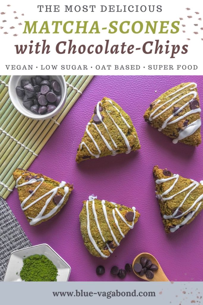 vegan matcha scones pinterest pin